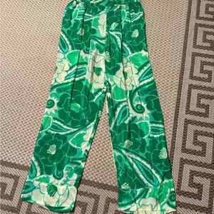 FARM Rio Green Floral Tropical Groove pants
